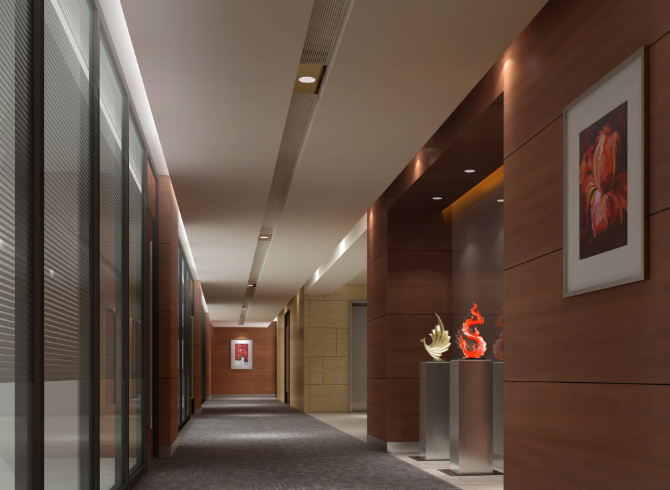 辦公室裝修如何設(shè)計走道的顏色與裝飾品