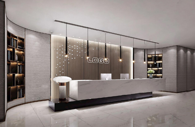 上海辦公室裝修設(shè)計：水波紋不銹鋼，打造獨特光影藝術(shù)空間