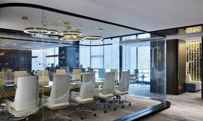 上海辦公室裝修設(shè)計：水波紋不銹鋼，讓你的空間瞬間升級！